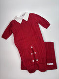 Conjunto Saída de Maternidade - Macacão Alecrim (Vermelho)