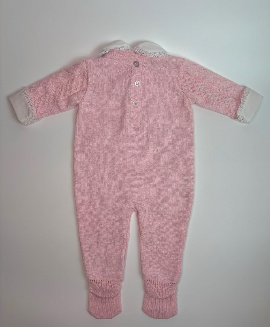 Conjunto Saída de Maternidade - Macacão Aimê (Rosa Bebê)