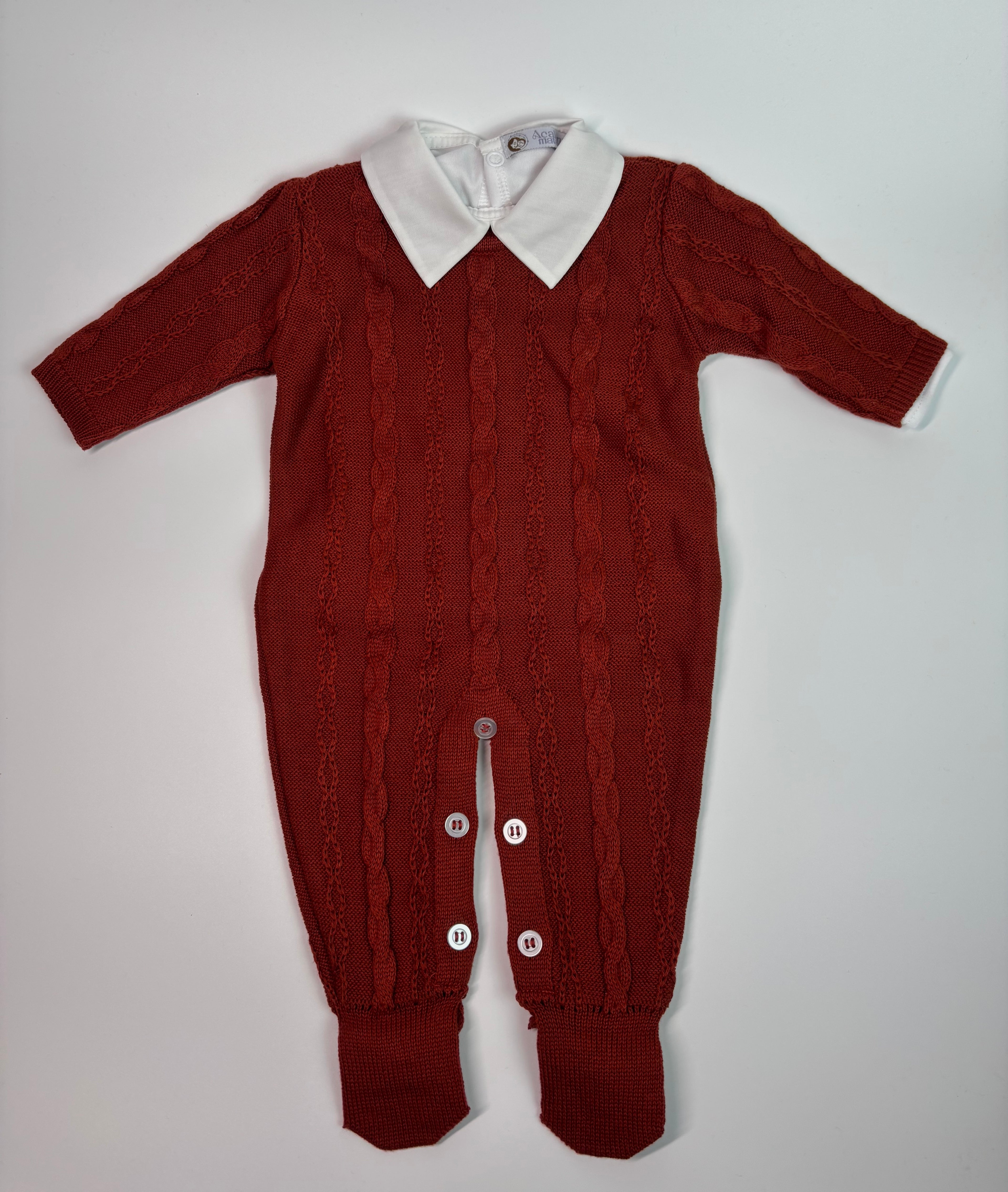 Conjunto Saída de Maternidade - Macacão Bambino (Terracota)