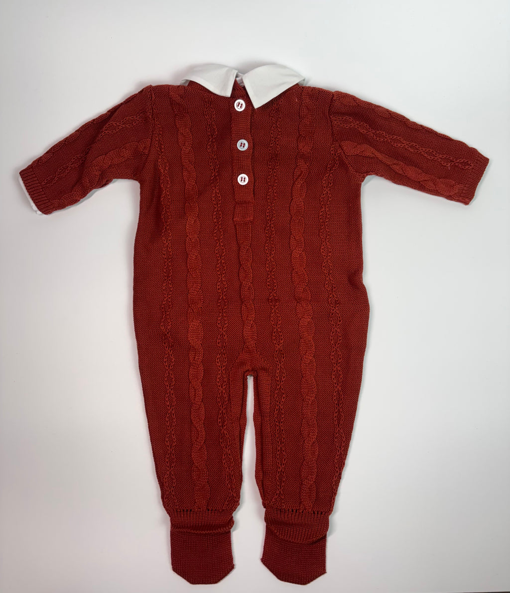 Conjunto Saída de Maternidade - Macacão Bambino (Terracota)