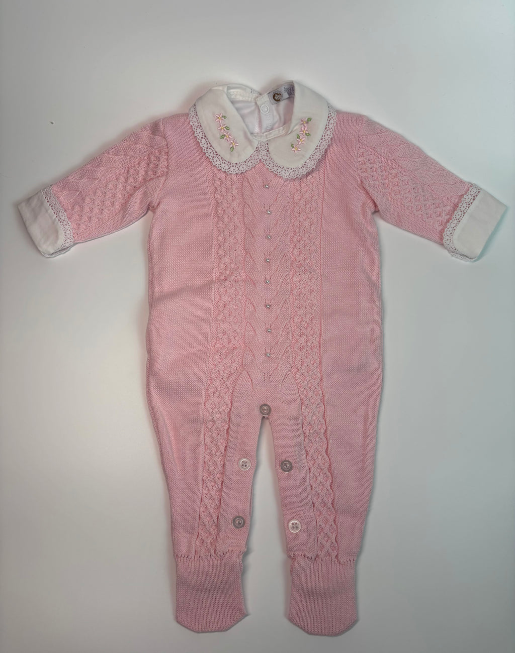 Conjunto Saída de Maternidade - Macacão Aimê (Rosa Bebê)