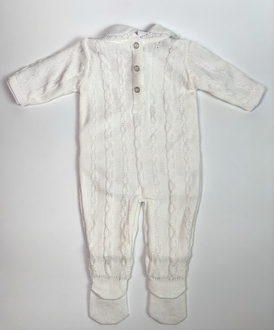 Conjunto Saída de Maternidade - Macacão Bambino (Cereja Branco)