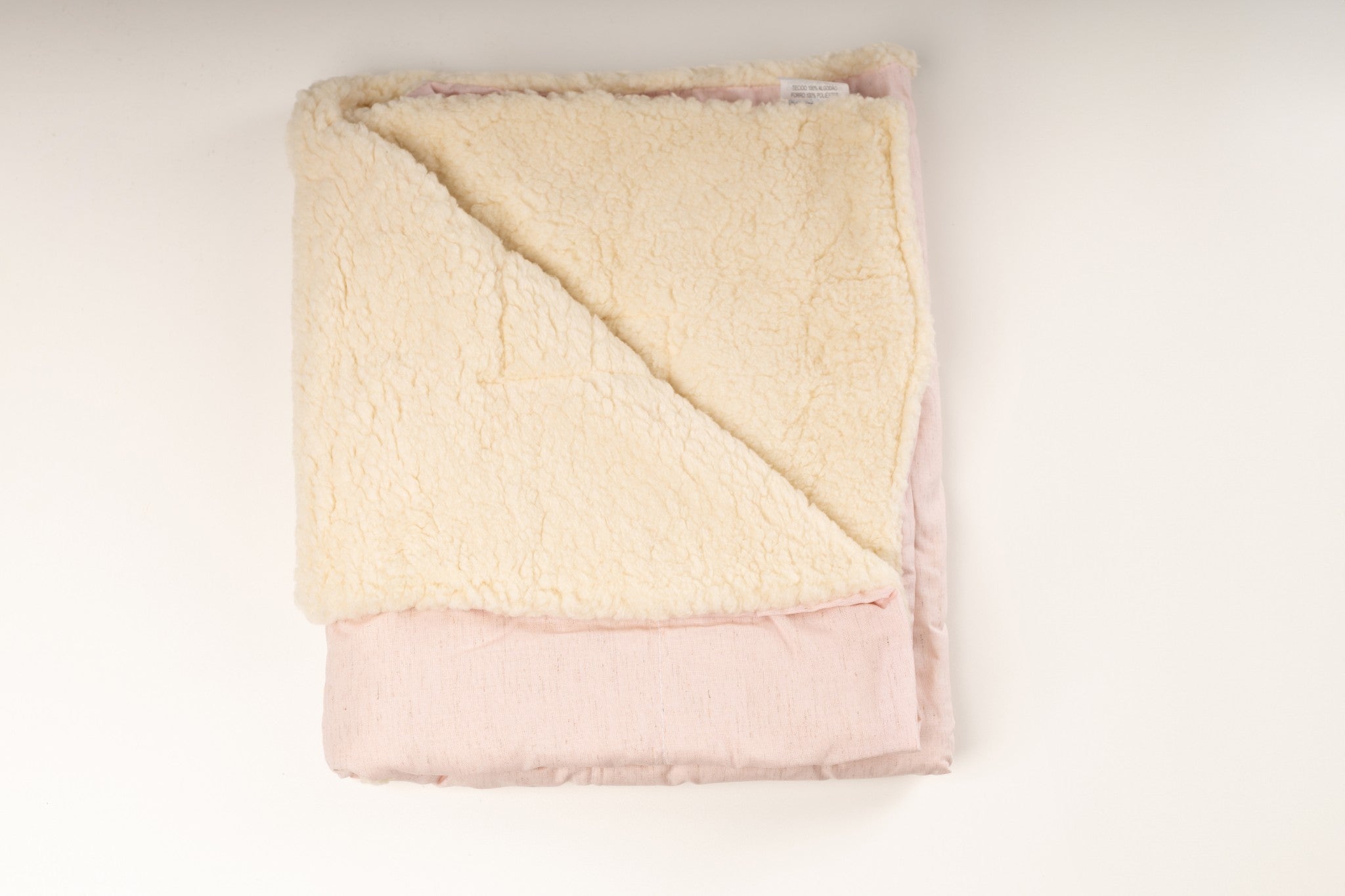 Manta carneirinho dupla face Baby Joy - ROSA