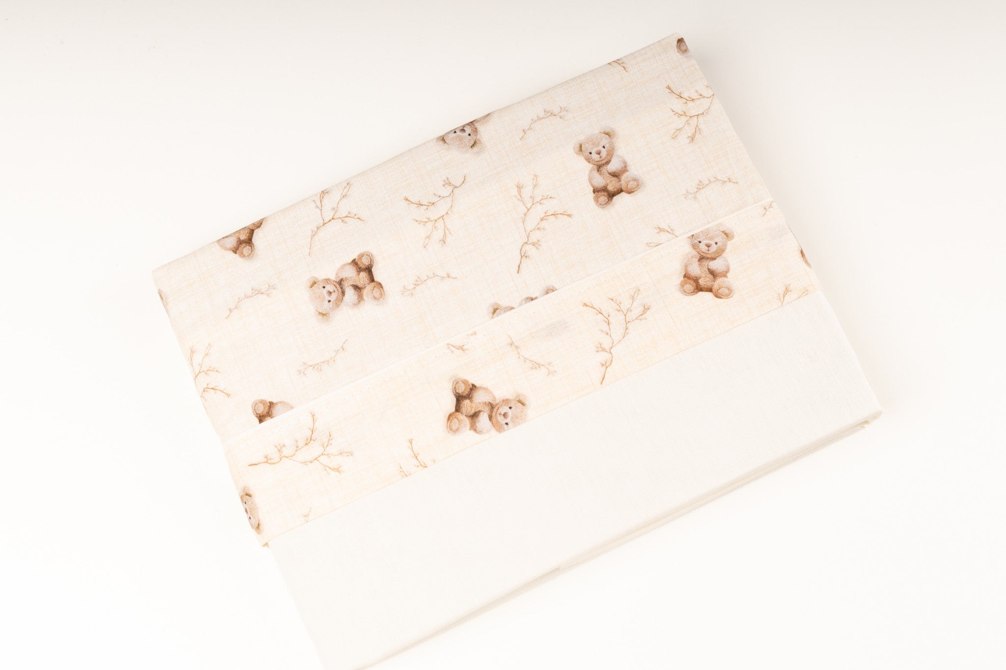 Jogo de lençol c/ elástico Baby Joy Fábula 3pc - URSO BEGE