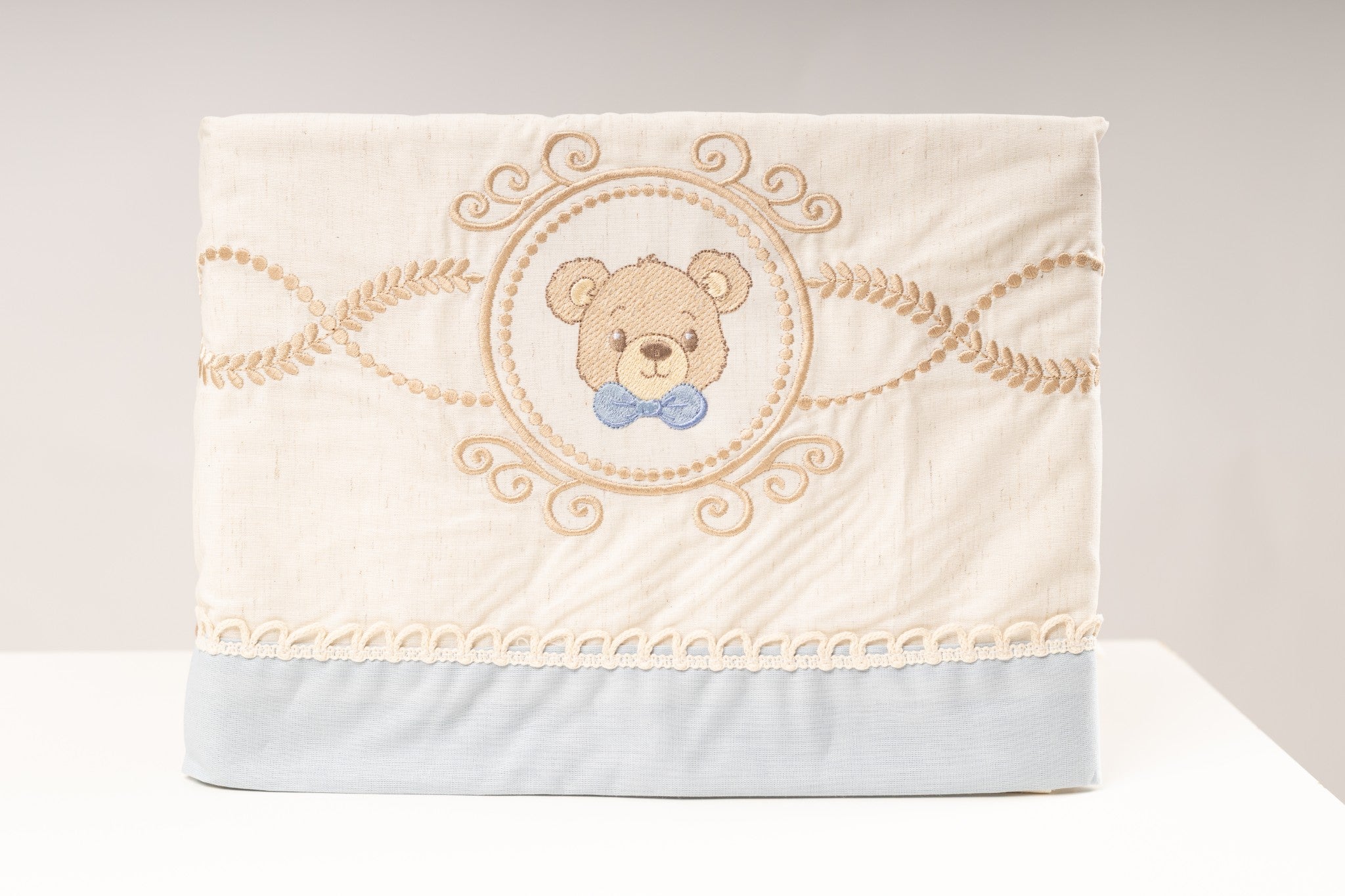 Jogo de lençol c/ elástico Baby Joy Essência 3pc - URSO AZUL