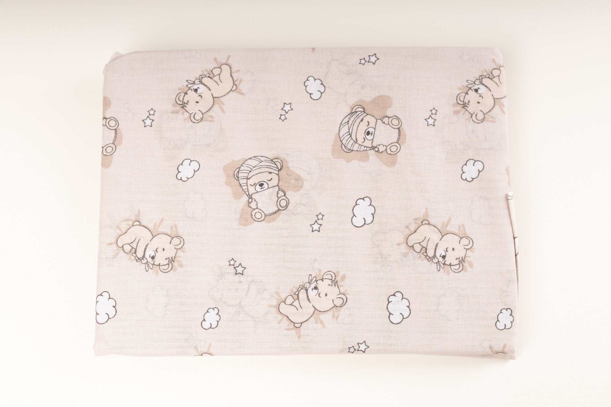 Jogo de lençol c/ elástico p/ berço Pixuxu - URSO BEGE