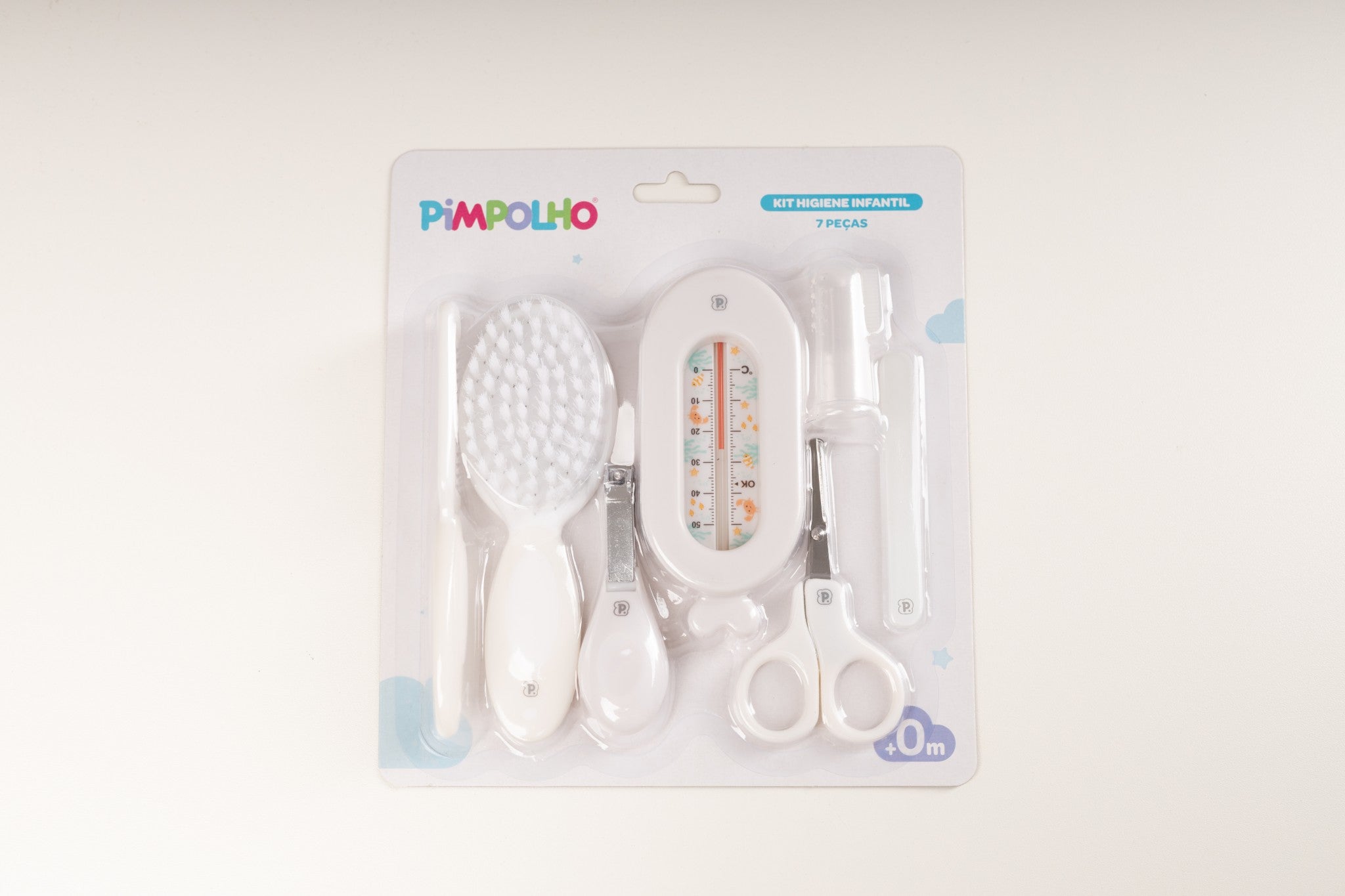 Kit higiene 7 peças C/termômetro BRANCO