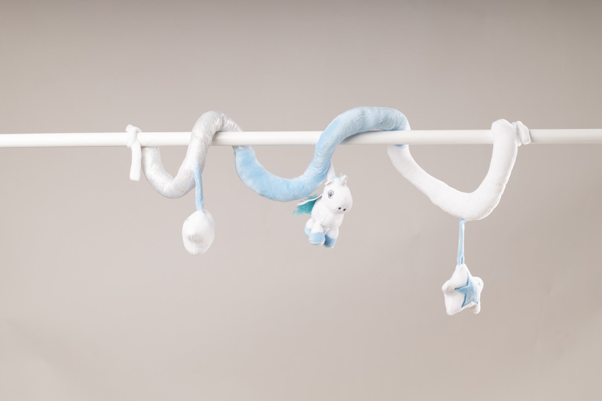 Espiral de carrinho e berço - AZUL / UNICÓRNIO