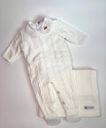 Conjunto Saída de Maternidade - Macacão Bambino (Cereja Branco)