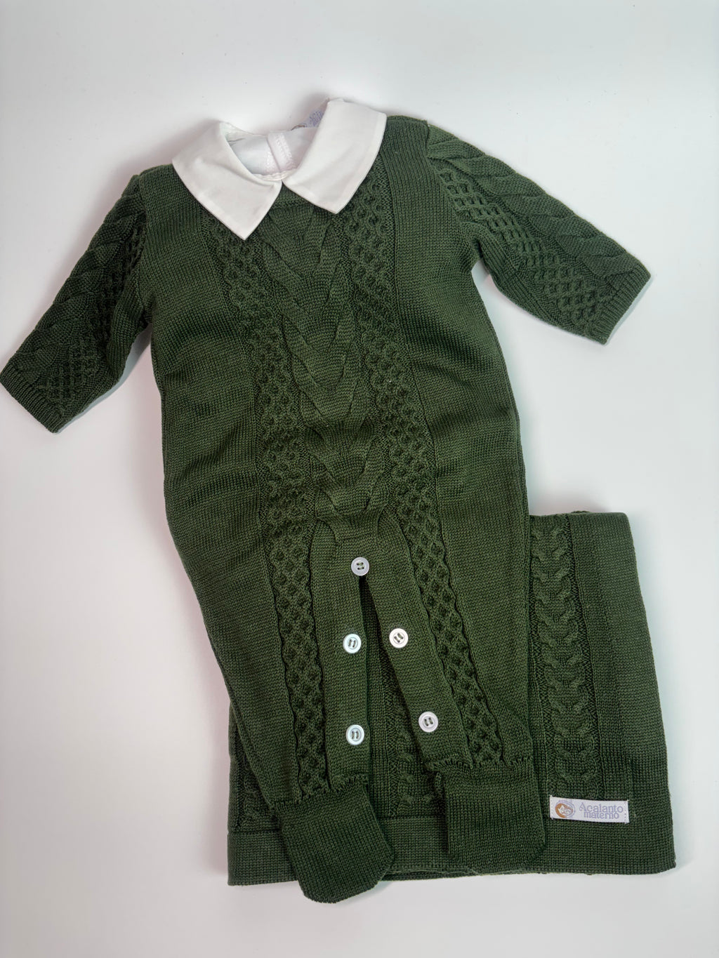 Conjunto Saída de Maternidade - Macacão Aimê (Verde Militar)