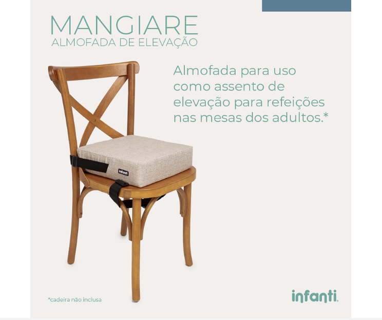 Almofada para fixação na cadeira de adulto